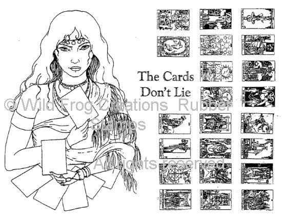Fortune Tarot Card RUBBER STAMP, Fortune Teller Stamp, Magician